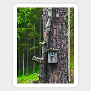 Birdhouse on Tree Sticker